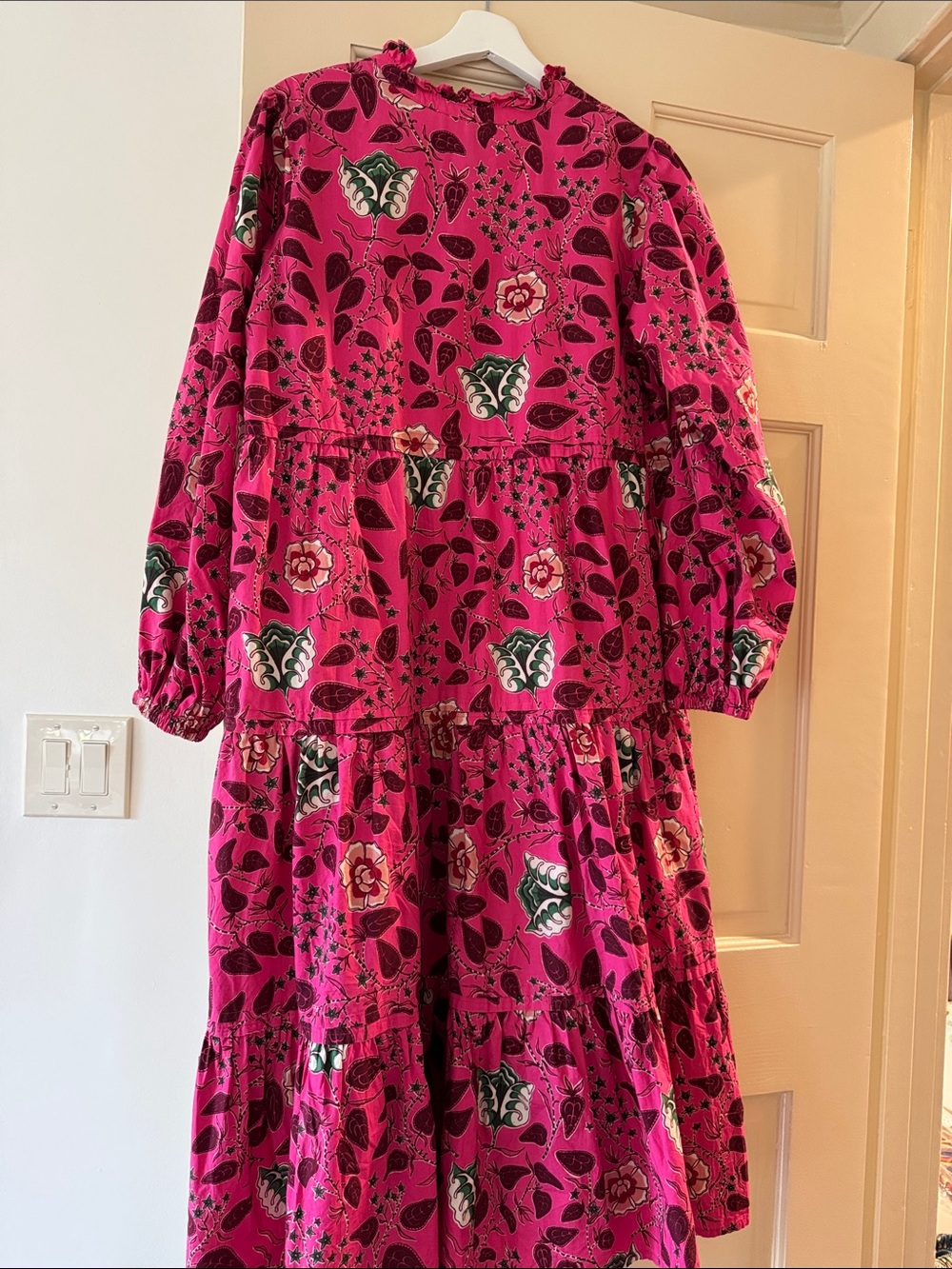 Scotch & Soda Fuchsia Floral Tiered Dress - Picture 4 of 4